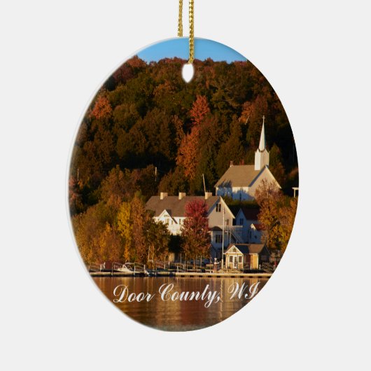 Ephraim, Wisconsin am Sonnenuntergang Keramikornament (Rechts)