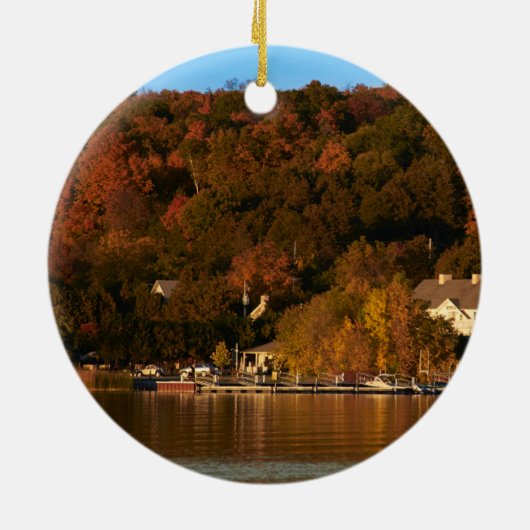 Ephraim, Wisconsin am Sonnenuntergang Keramikornament (Hinten)