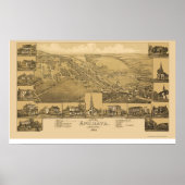Ephrata, PA Panoramic Map - 1887 Poster (Vorne)