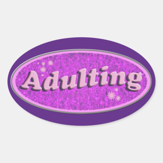 Epic Adult Slogan Flashback Vintag Style Ovaler Aufkleber (Vorderseite)