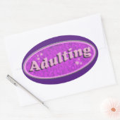 Epic Adult Slogan Flashback Vintag Style Ovaler Aufkleber (Umschlag)