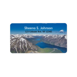 Epic Aerial Mountain View Address Label Adressaufkleber