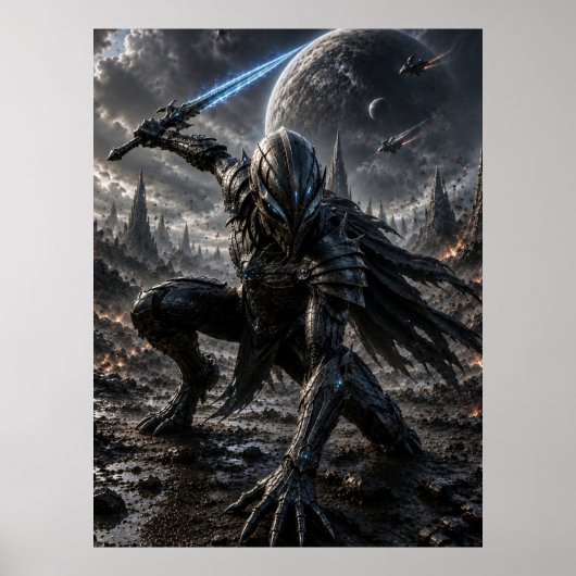 Epic Alien Knight in a Distant Galaxy Poster (Vorne)