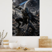 Epic Alien Knight in a Distant Galaxy Poster (Küche)