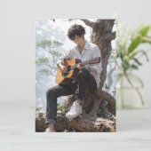 Epic Anime Guitarist Birthday Invitation - Customi Einladung (Stehend Vorderseite)