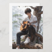 Epic Anime Guitarist Birthday Invitation - Customi Einladung (Vorne/Hinten)