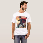 Epic Anime Hero at Sunset – Powerful Warrior with  T-Shirt (Vorne ganz)