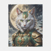 Epic Armored Cat Warrior Fleecedecke (Vorderseite)