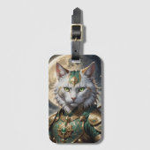 Epic Armored Cat Warrior Gepäckanhänger (Vorderseite Vertikal)