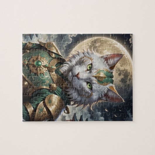 Epic Armored Cat Warrior Puzzle (Horizontal)