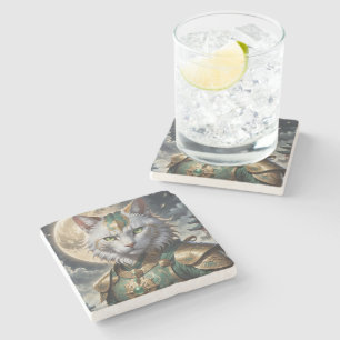 Epic Armored Cat Warrior Steinuntersetzer