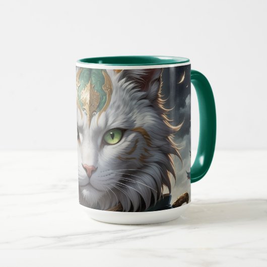 Epic Armored Cat Warrior Tasse (VorderseiteRechts)