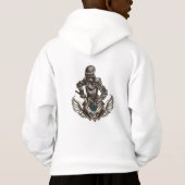 Epic Armored Warrior Winged Shield Hoodie (Rückseite)