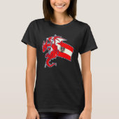 Epic Austrian Dragon  Proud Austria Flag T-Shirt (Vorderseite)