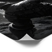 Epic battle scene with medieval warriors under poster (Ecke)