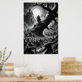 Epic battle scene with medieval warriors under poster (Küche)