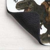 Epic Black Cat Cowboy Riding Dinosaur with Volcano Mousepad (Ecke)