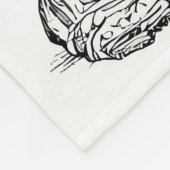 Epic Black Samurai Warrior Ink Drawing Blanket Fleecedecke (Ecke)