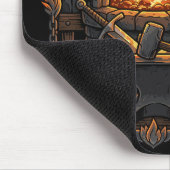 Epic Blacksmith Forge Anvil & Swords Fantasy Art Mousepad (Ecke)