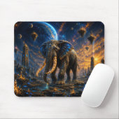 Epic Blue & Gold Celestial Elephant Mouse Pad Mousepad (Mit Mouse)