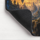 Epic Blue & Gold Celestial Tiger Mouse Pad Mousepad (Ecke)