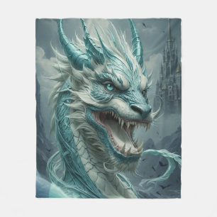 Epic Blue Storm Dragon Fleecedecke