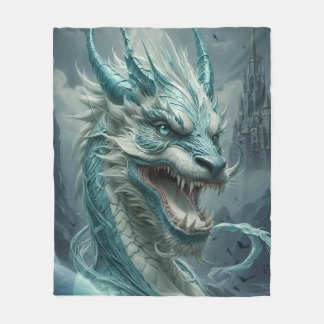 Epic Blue Storm Dragon Fleecedecke