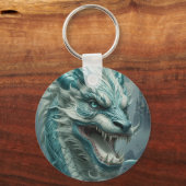 Epic Blue Storm Dragon Schlüsselanhänger (Vorderseite)