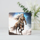 Epic Centaur Warrior Mythical Storm Sagittarius Karte (Stehend Vorderseite)