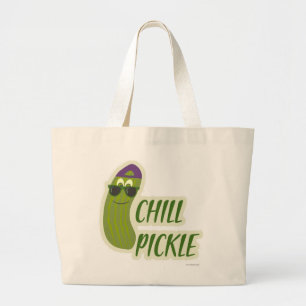 Epic Chill Pickle Funny Cartoon Veggie Charakter Jumbo Stoffbeutel