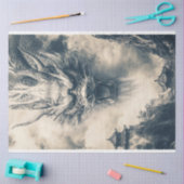 Epic Chinese Dragon Illustration Decoupage Seidenpapier (Basteln)