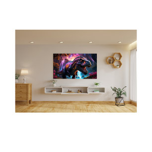 Epic Cosmic Dinosaur Fantasy Lebendige Landschaft Fotodruck