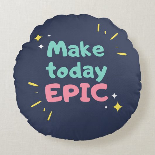 EPIC Cushion Cover – Cute Modern Home Decor Rundes Kissen (Vorderseite)