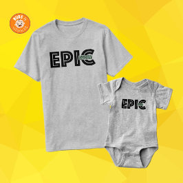 Epic Daddy Vatertag Herren Grau T-Shirt