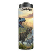 Epic Dinosaur Valley Waterfall Sunset Thermosbecher (Vorderseite)