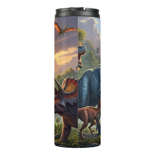 Epic Dinosaur Valley Waterfall Sunset Thermosbecher (Rückseite)