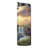 Epic Dinosaur Valley Waterfall Sunset Thermosbecher (Nach rechts gedreht)