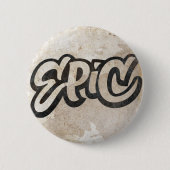 Epic Distressed Graffiti Street Art Letters Button (Vorderseite)