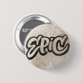 Epic Distressed Graffiti Street Art Letters Button (Vorne & Hinten)