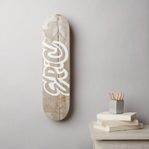 Epic Distressed Graffiti Street Art Letters Skateboard