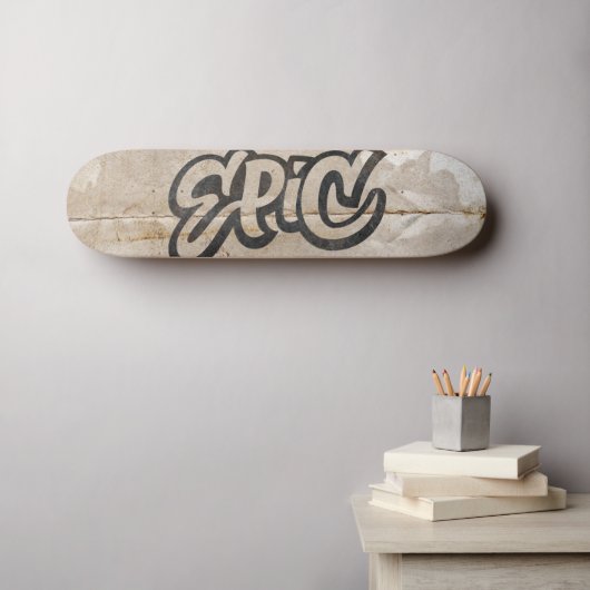 Epic Distressed Graffiti Street Art Letters Skateboard (Wandkunst (Horz))