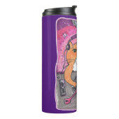 Epic DJ Cat Marker Art Illustration Cartoon Thermosbecher (Nach links gedreht)