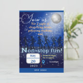 Epic DJ Party Get-Together! Einladung (Stehend Vorderseite)