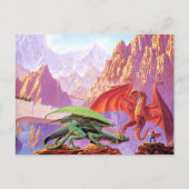 Epic Dragon Fight Postcard - Mythische Schlachtkun Postkarte (Vorderseite)