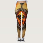 "Epic Dragon Flame Pendant Leggings - Ignorieren S (Vorderseite)