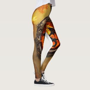 "Epic Dragon Flame Pendant Leggings - Ignorieren S
