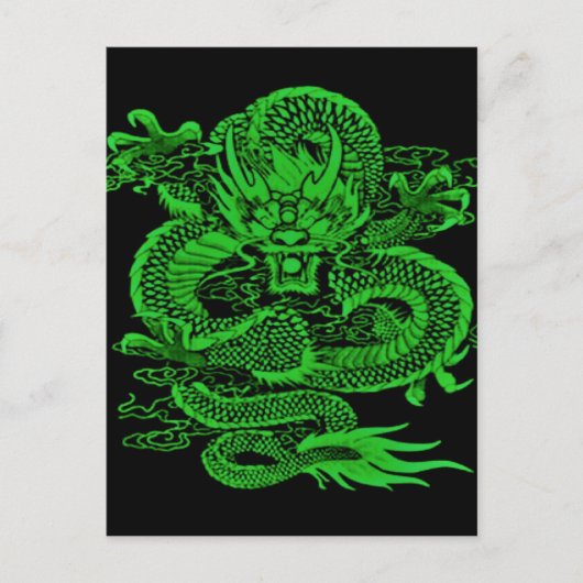 Epic Dragon Green Postkarte (Vorderseite)