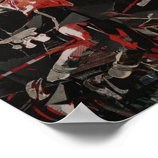 Epic Dunk Collage bascketball player Poster (Ecke)