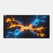 Epic Elemental Fire Ice Energy Clash Gamer Schreibtischunterlage (Vorderseite)