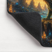 Epic Emerald & Gold Alien Lizard Mouse Pad Mousepad (Ecke)